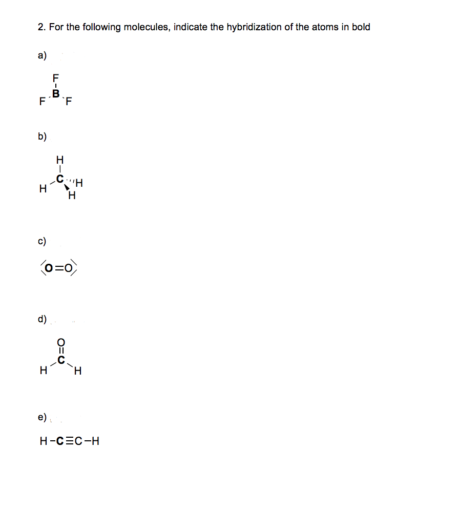 Answered 2 For The Following Molecules Bartleby