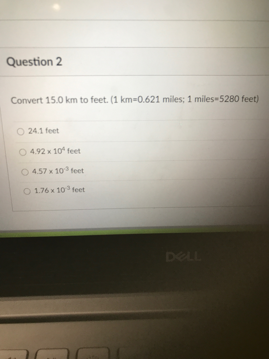 Answered Convert 15 0 Km To Feet 1 Km 0 621 Bartleby