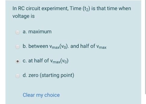 Answered In Rc Circuit Experiment Time T Is Bartleby