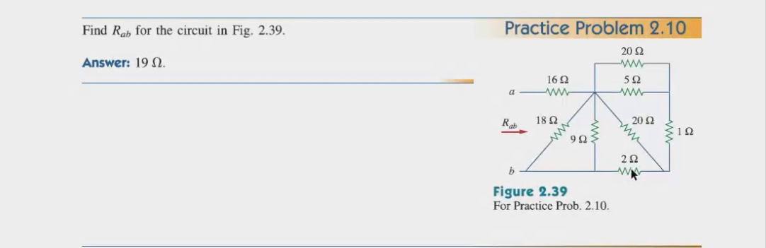 Answered: Find Rab For The Circuit In Fig. 2.39.… | Bartleby