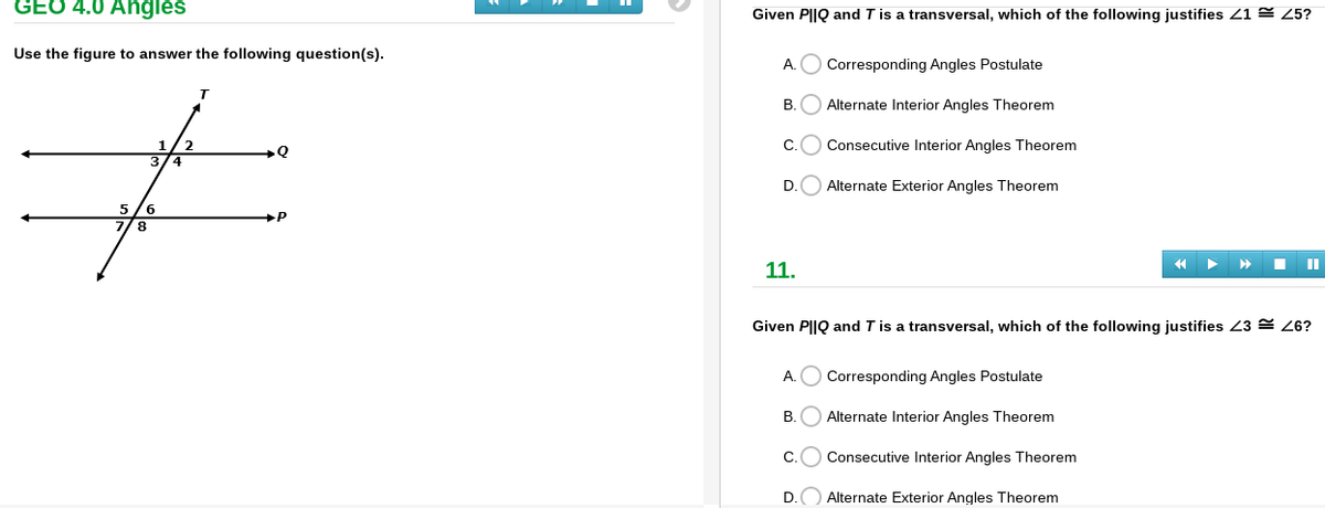 Answered Given P Iq And T Is A Transversal Bartleby