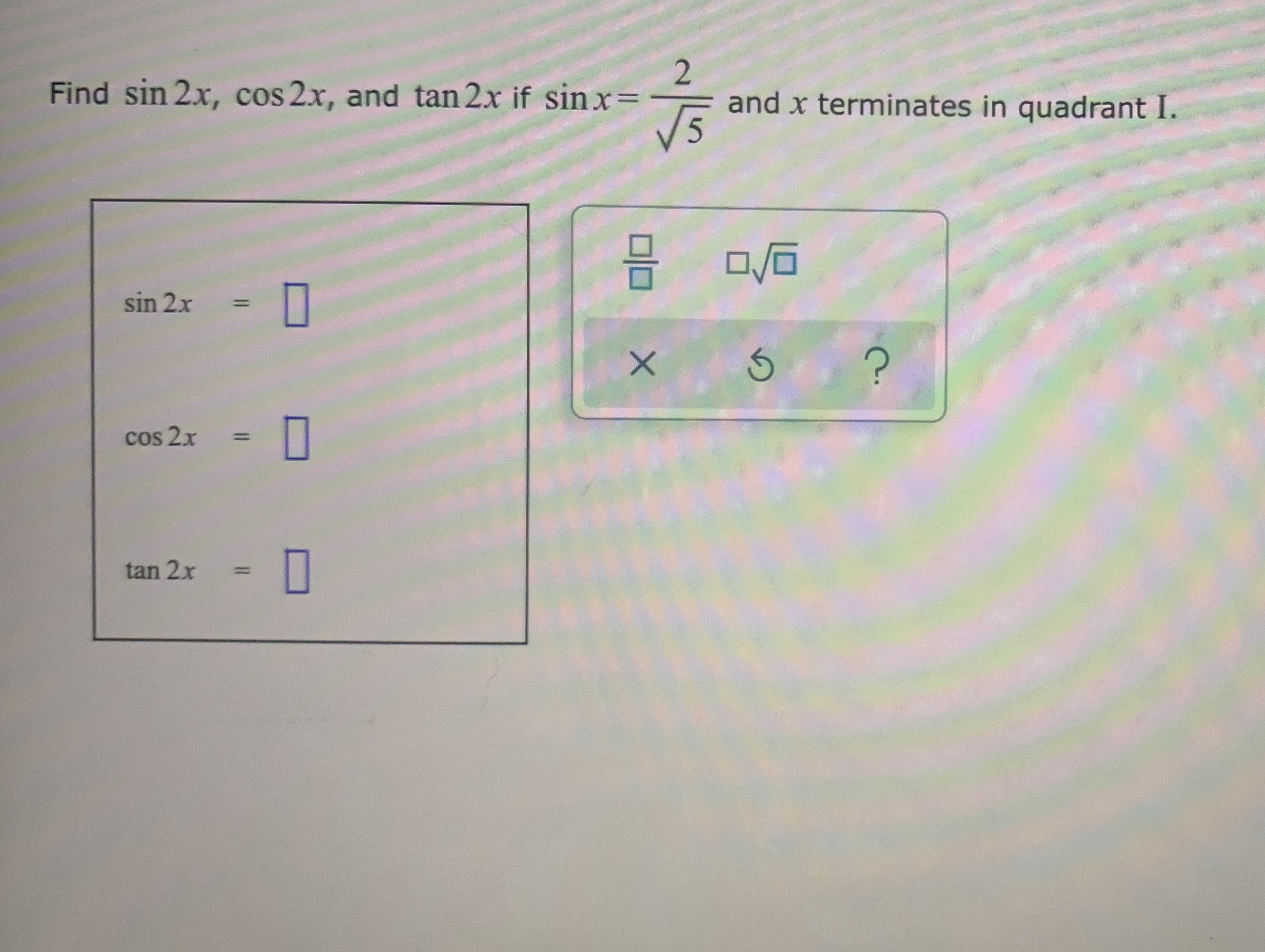 Answered Find Sin 2x Cos 2x And Tan 2x If Sin Bartleby