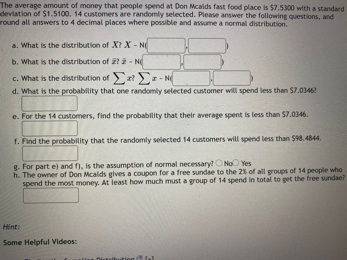 Answered A What Is The Distribution Of X X N Bartleby