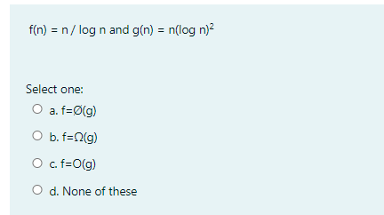 Answered F N N Log N And G N N Log N Bartleby