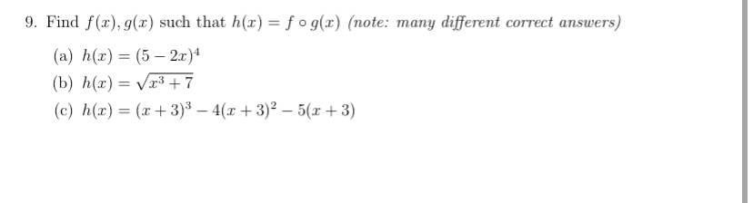 Answered 9 Find F X G X Such That H R Fo Bartleby