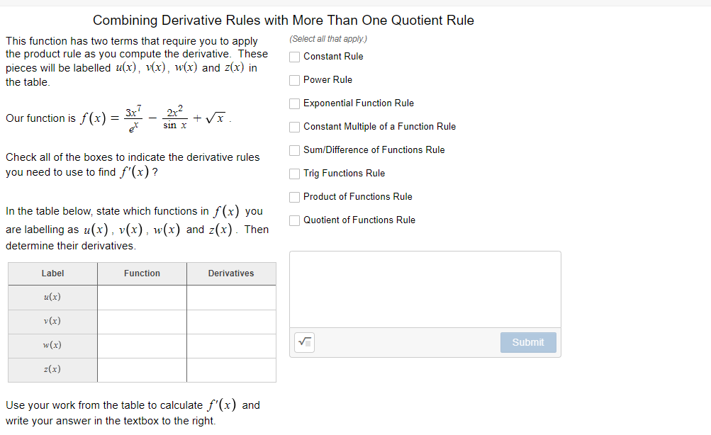 Answered Combining Derivative Rules With More Bartleby