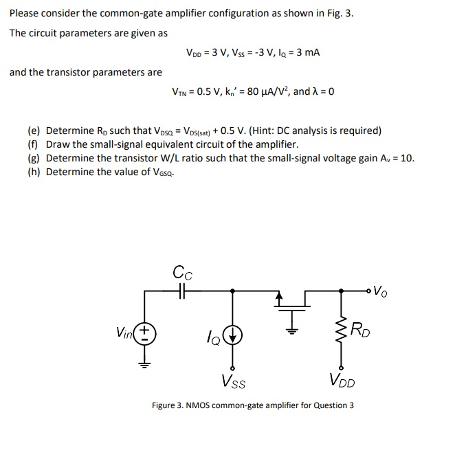 Answered Please Consider The Common Gate Bartleby