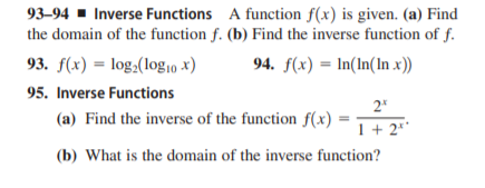 Answered 93 94 Inverse Functions A Function Bartleby