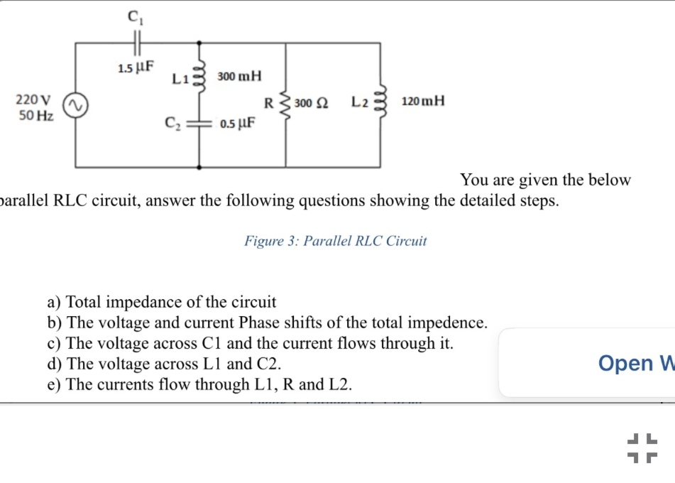 Answered 1 5 µf Li3 300 Mh 220 V 50 Hz L23 120 Bartleby