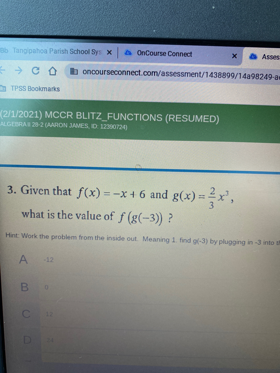 Answered 3 Given That F X X 6 And G X Bartleby