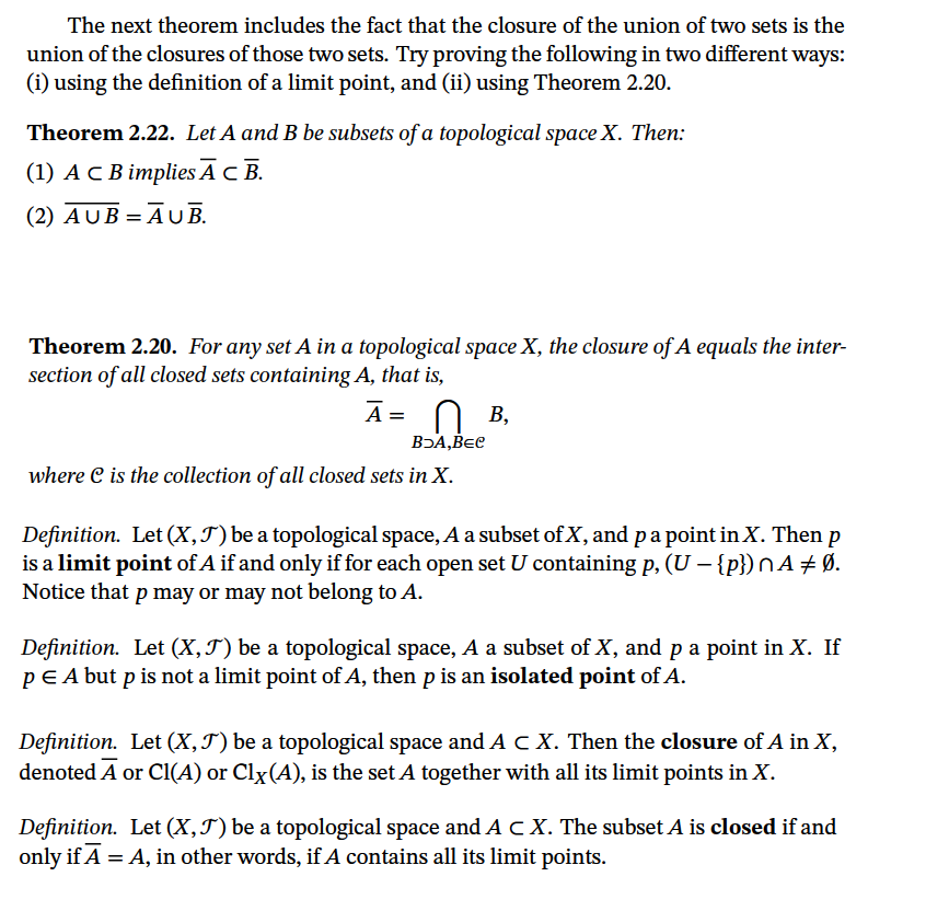 Answered: Theorem 2.22. Let A And B Be Subsets Of… | Bartleby