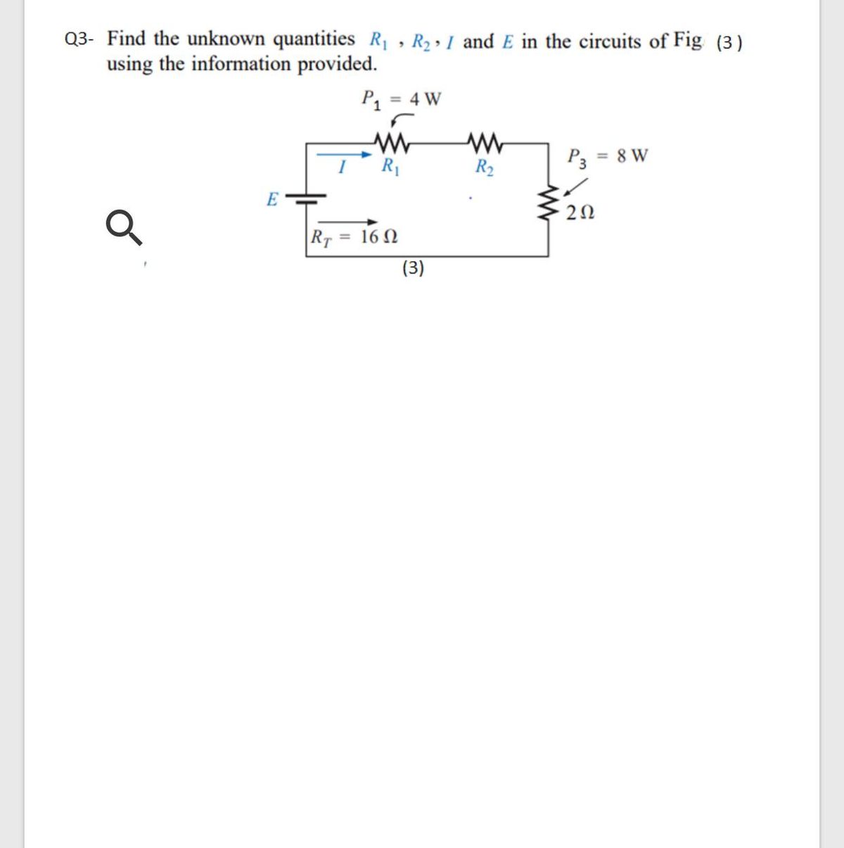 Answered Q3 Find The Unknown Quantities R1 Bartleby