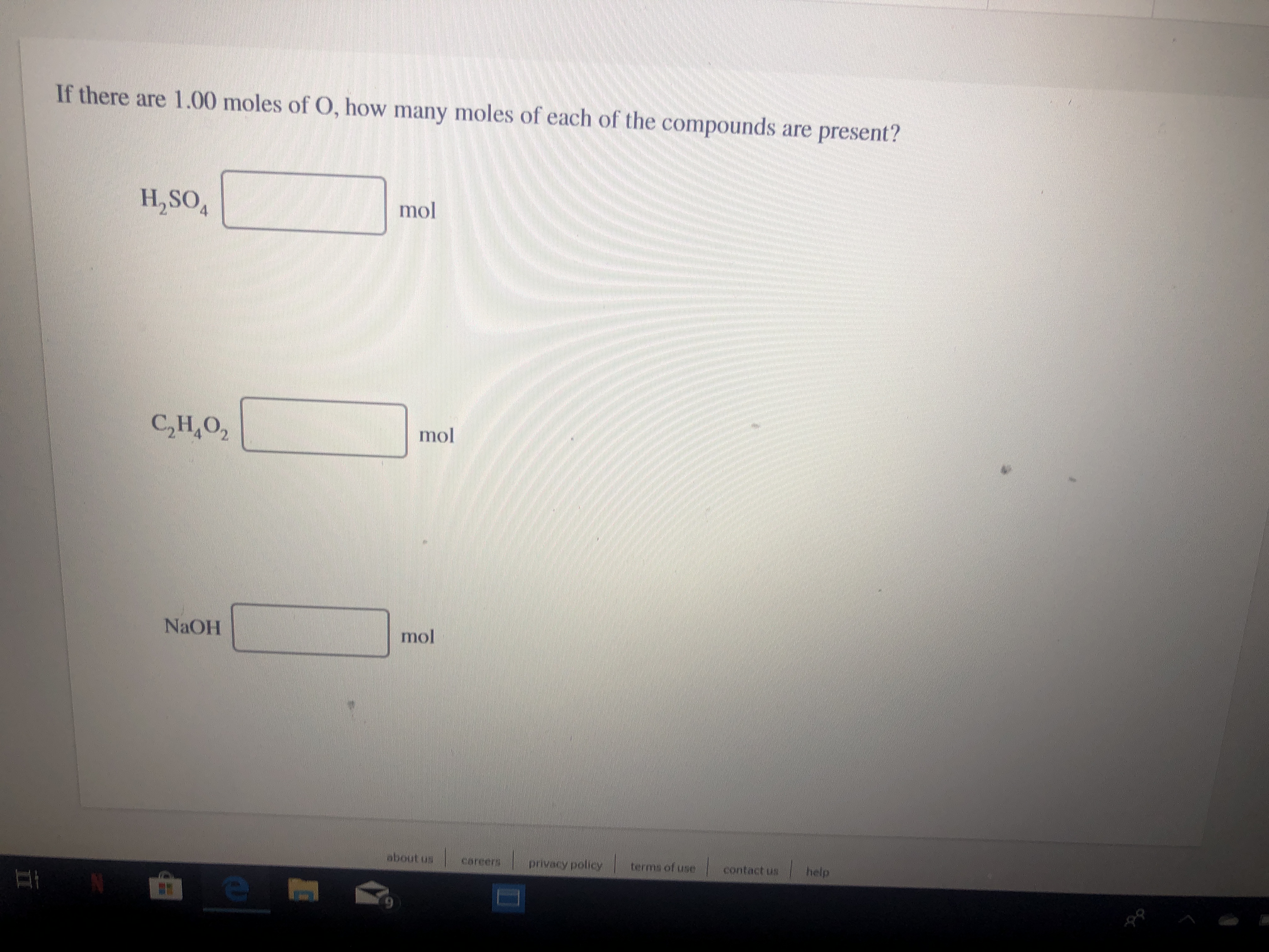 Answered If There Are 1 00 Moles Of O How Many Bartleby