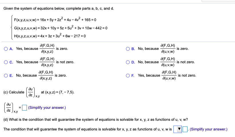 Answered Given The System Of Equations Below Bartleby