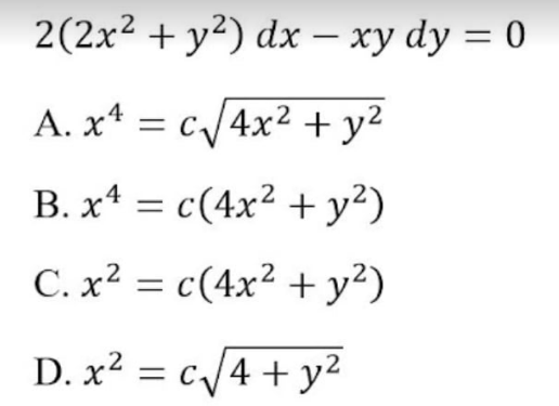 Answered 2 2x Y Dx Xy Dy 0 A X Bartleby