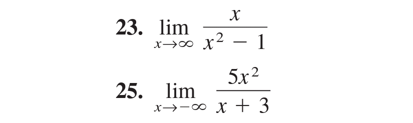 Answered: lim x2 – 1 5x2 lim x→-∞ X + 3 x + | bartleby