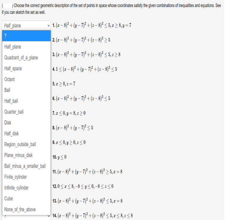 Answered Choose The Correct Geometric Bartleby