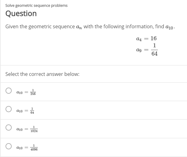 Answered: Solve geometric sequence problems… | bartleby