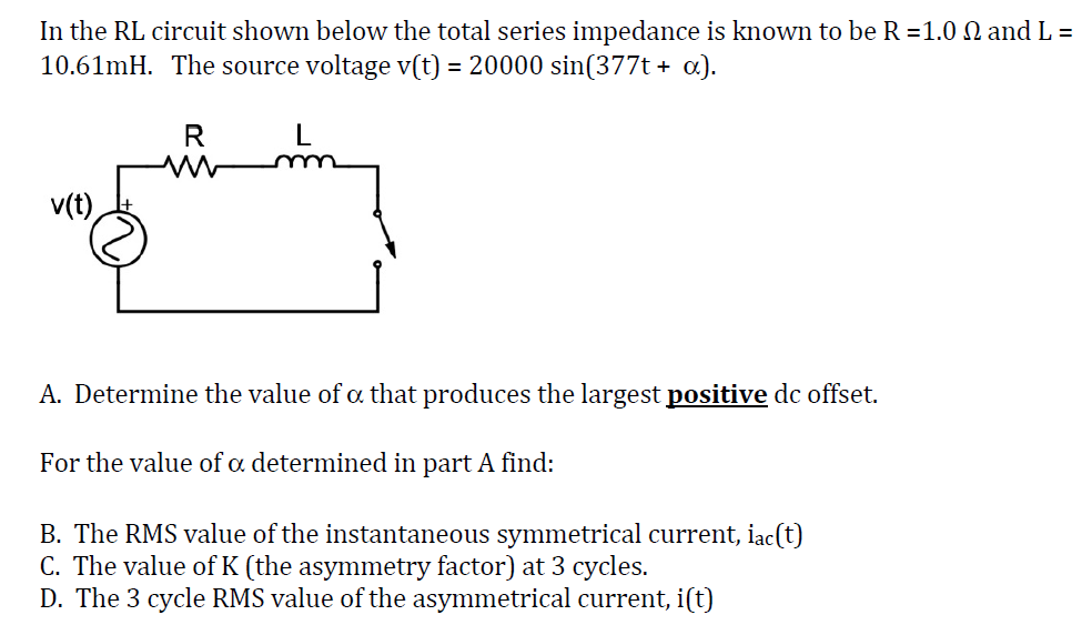 Answered In The Rl Circuit Shown Below The Total Bartleby