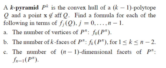 Answered A K Pyramid Pk Is The Convex Hull Of A Bartleby