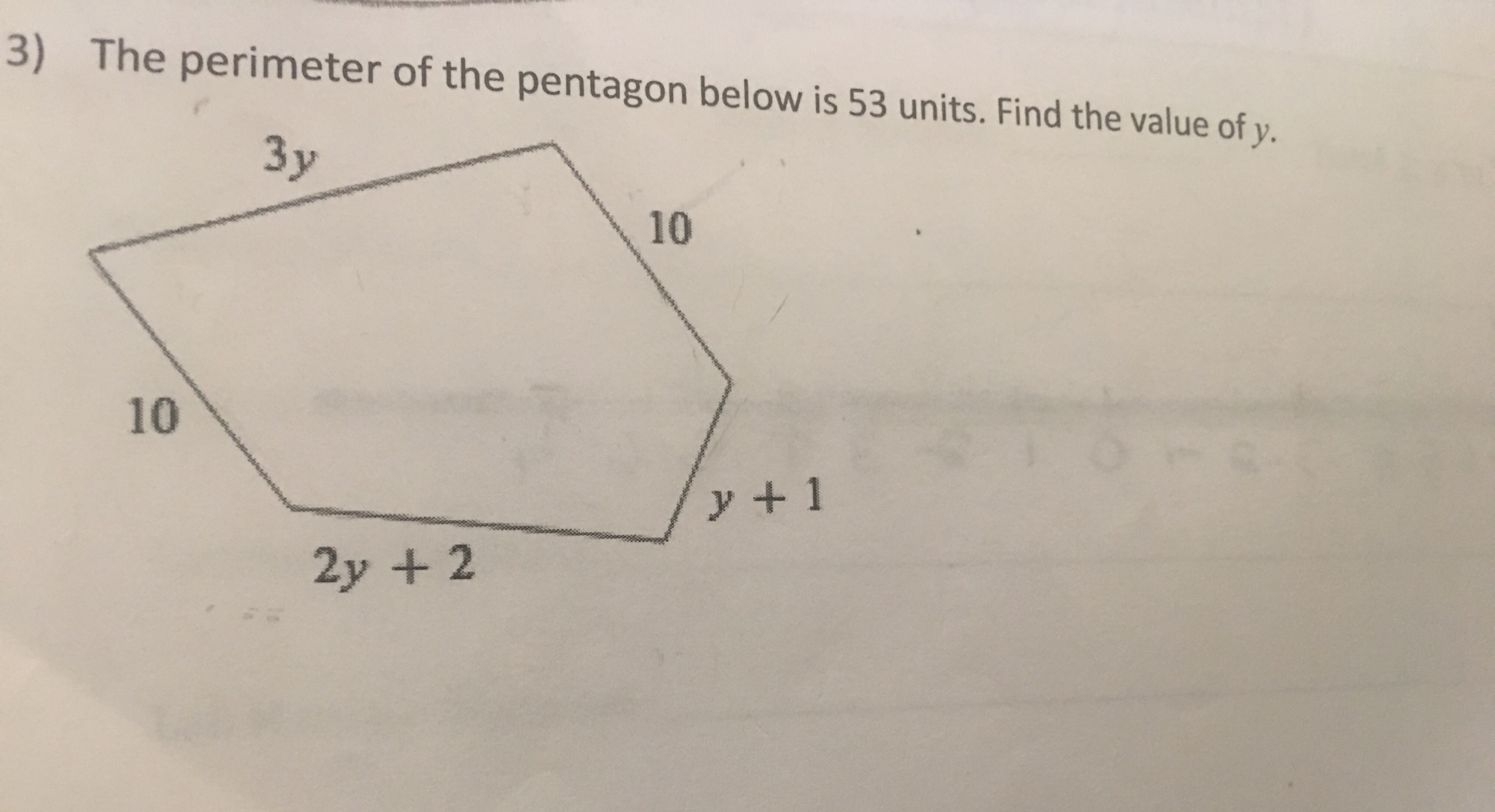 Answered 3) The perimeter of the pentagon below… bartleby