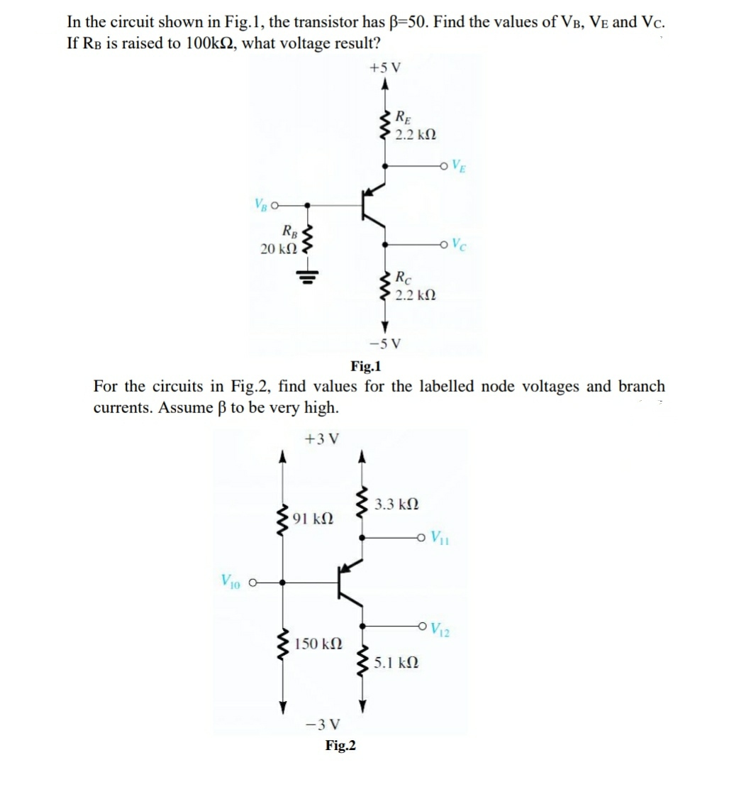 Answered In The Circuit Shown In Fig 1 The Bartleby