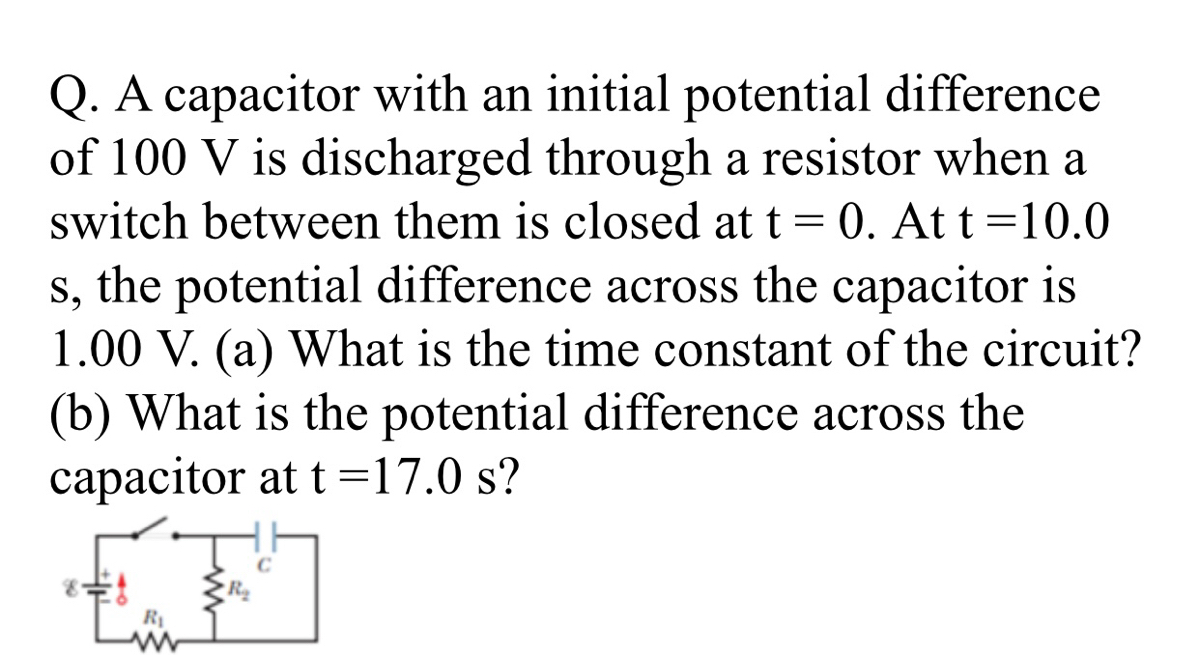 Answered Q A Capacitor With An Initial Bartleby