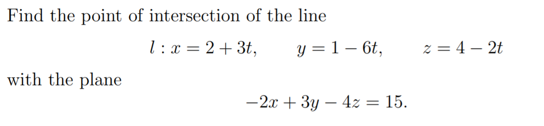 Answered: Find The Point Of Intersection Of The… 