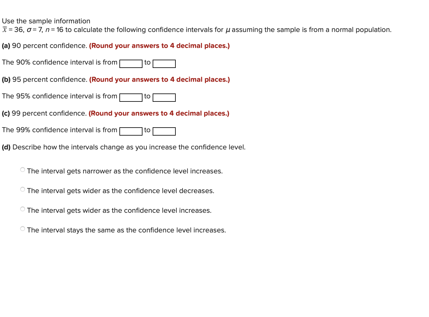 Answered Use The Sample Information X 36 O Bartleby