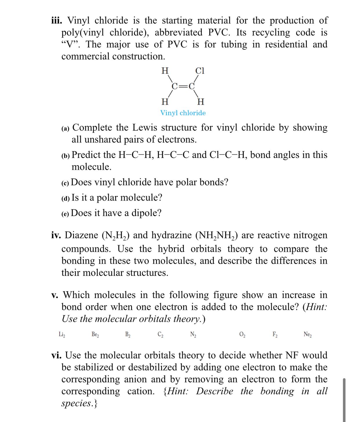 Answered Iii Vinyl Chloride Is The Starting Bartleby