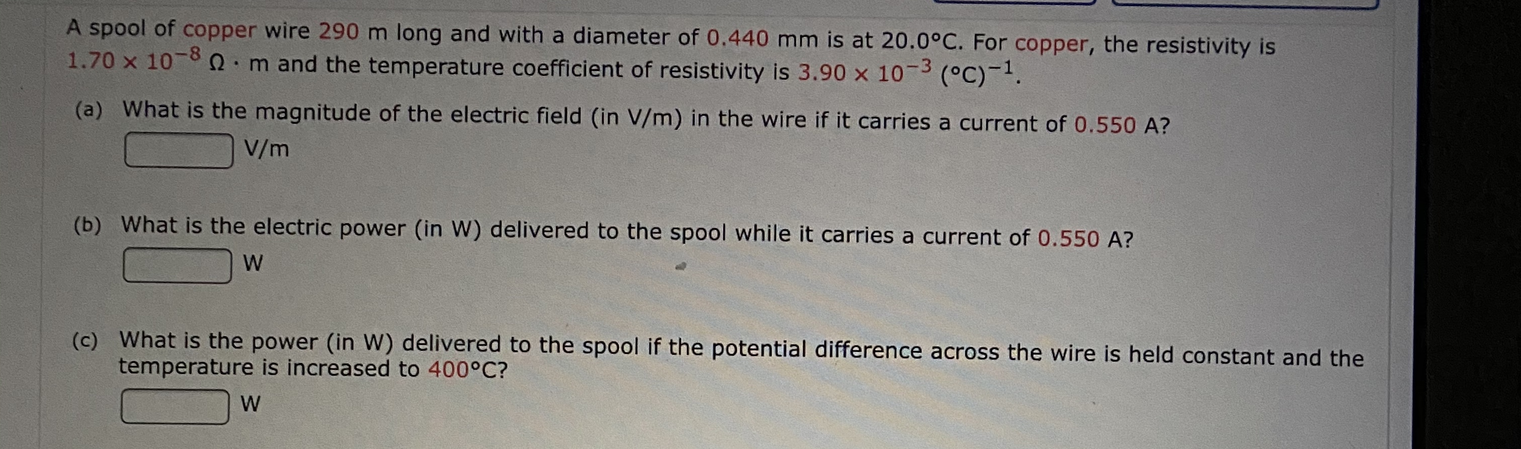 Answered A Spool Of Copper Wire 290 M Long And Bartleby