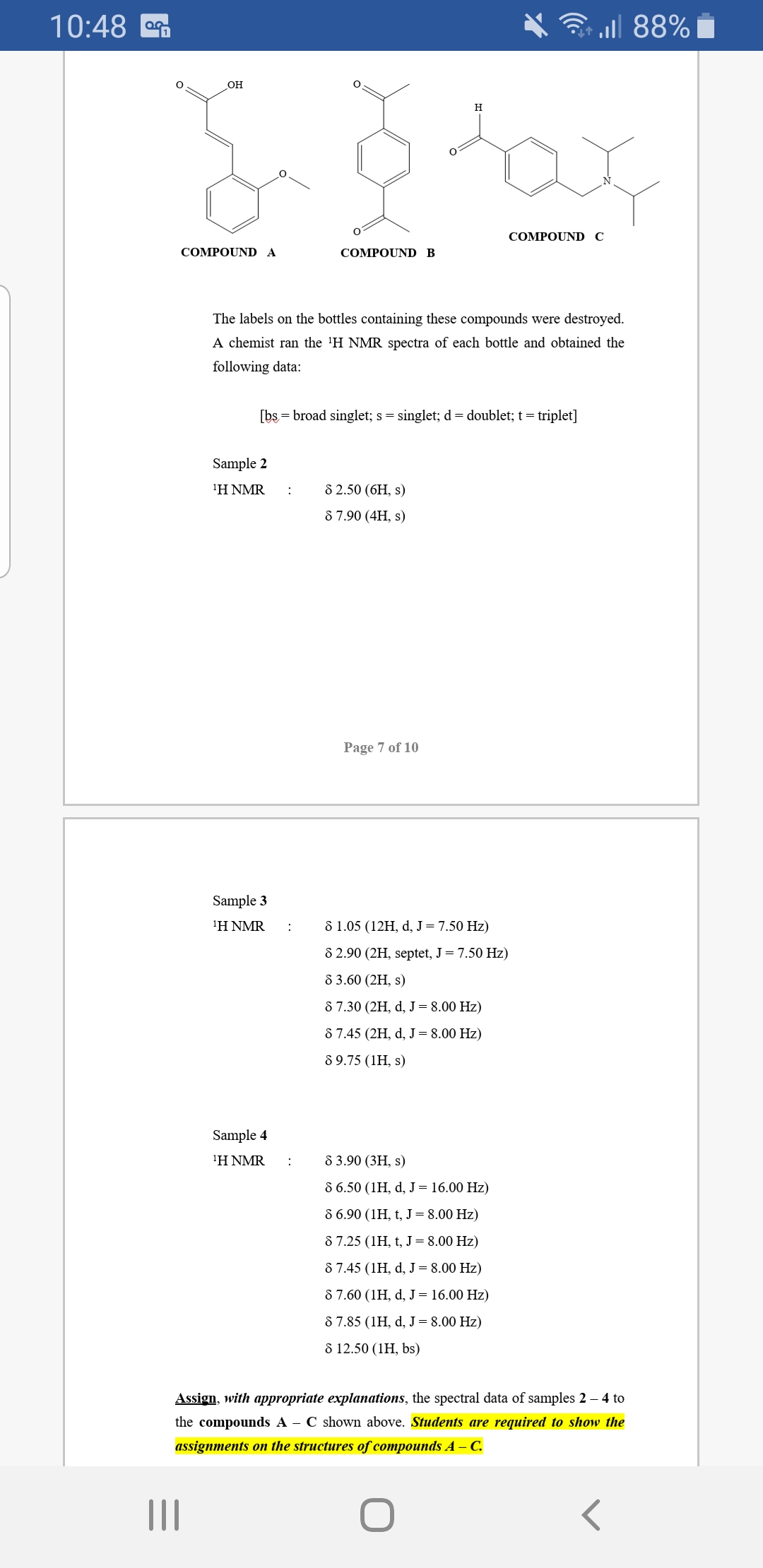 Answered Oh H Compound C Compound A Compound B Bartleby