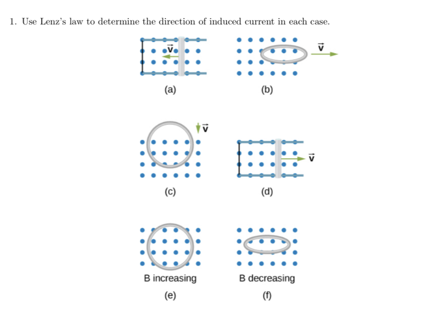 Answered: Use Lenz's Law To Determine The… | Bartleby