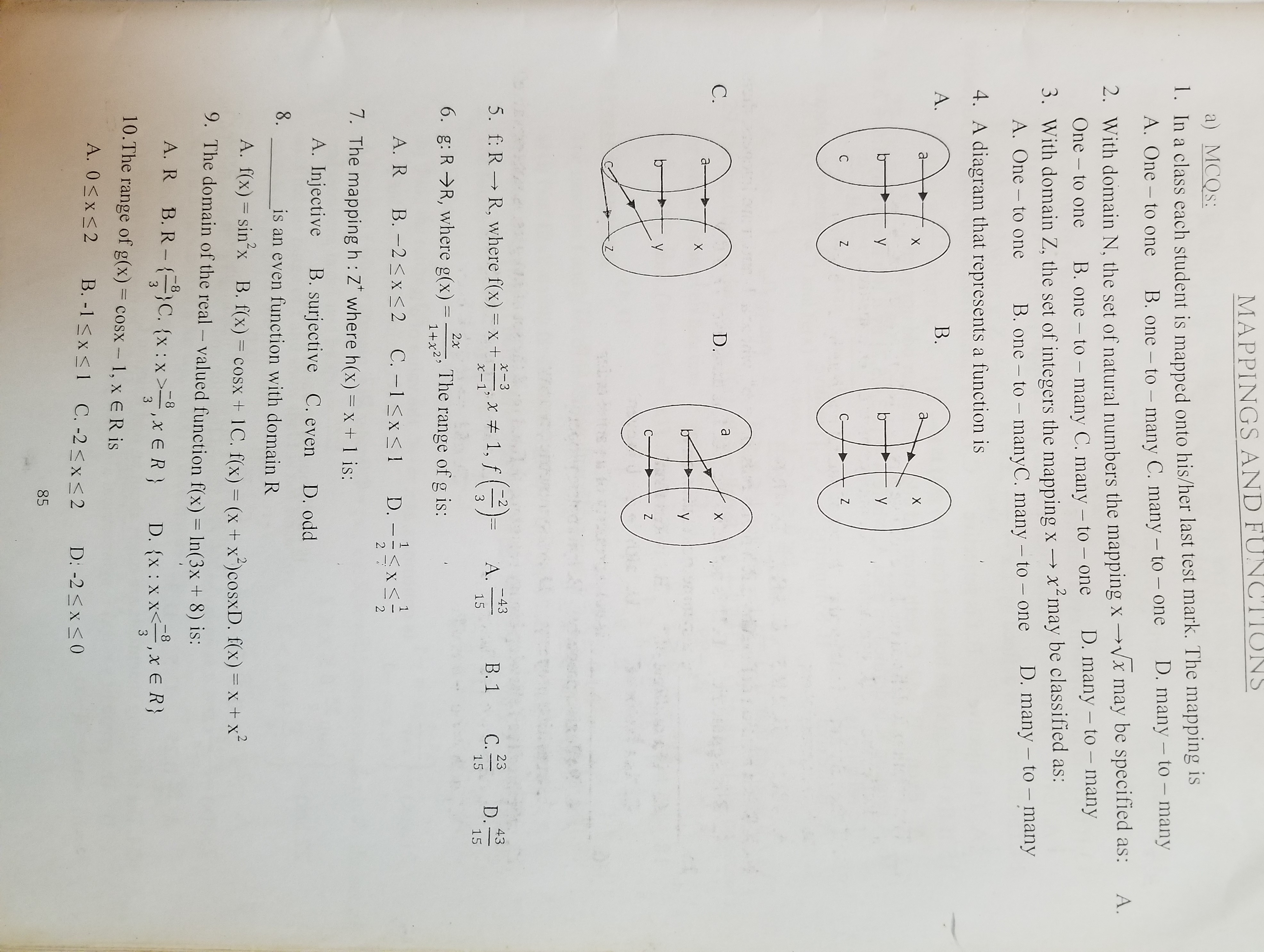 Answered 4 A Diagram That Represents A Function Bartleby