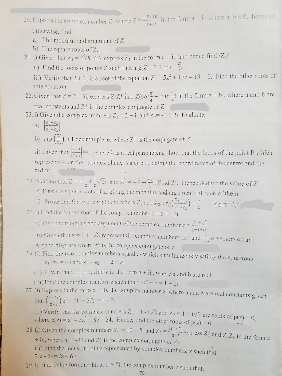 Answered: in the form a + ib where a. b ER. hence… | bartleby