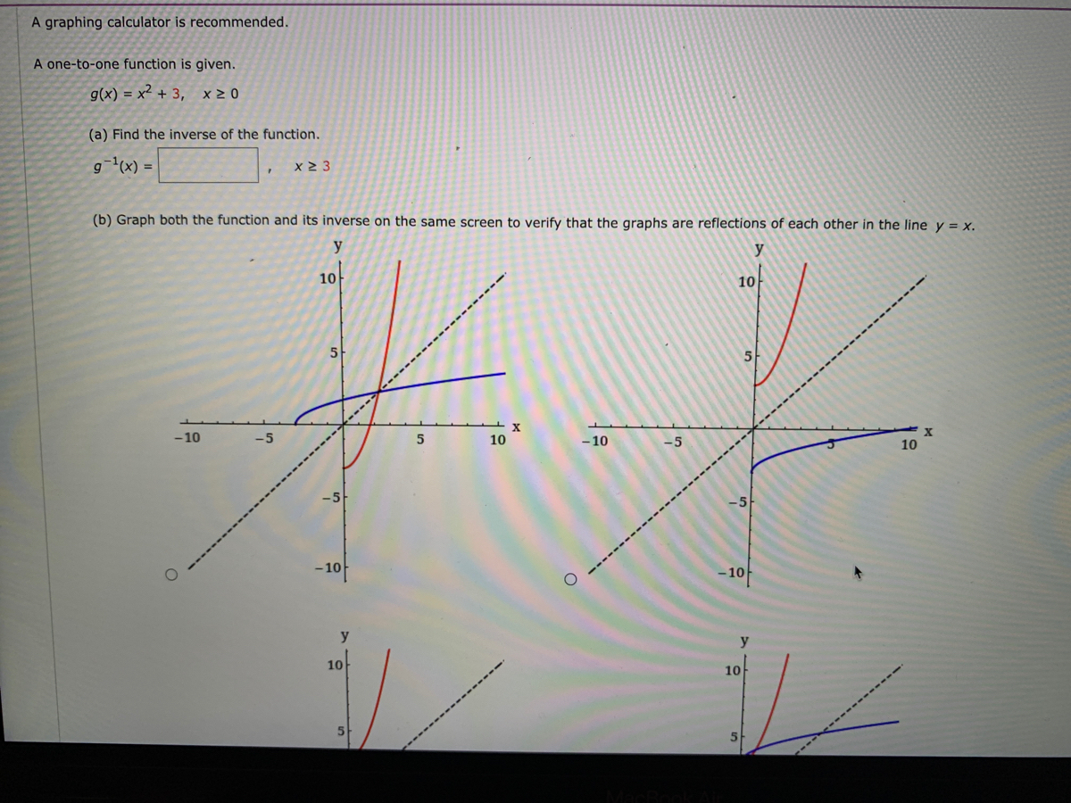 Answered A Find The Inverse Of The Function Bartleby