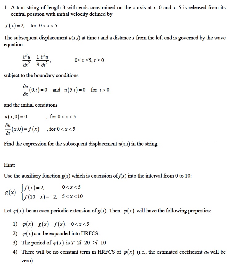 Answered The Subsequent Displacement U X F At Bartleby