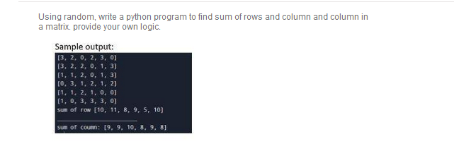 Answered Using Random Write A Python Program To Bartleby