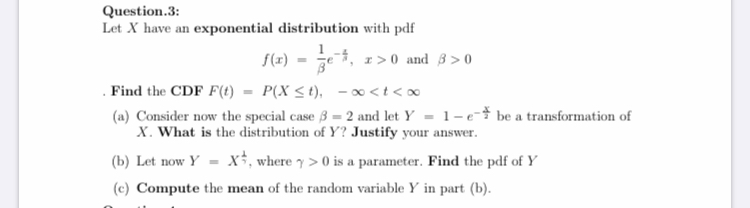 Answered Let X Have An Exponential Distribution Bartleby