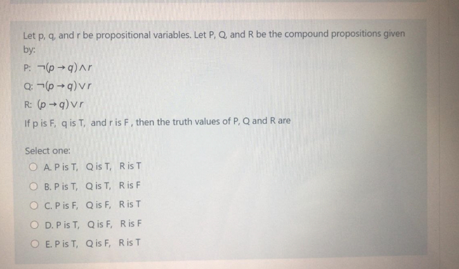 Answered Let P Q And R Be Propositional Bartleby
