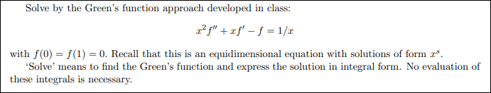 Answered: Solve by the Green's function approach… | bartleby