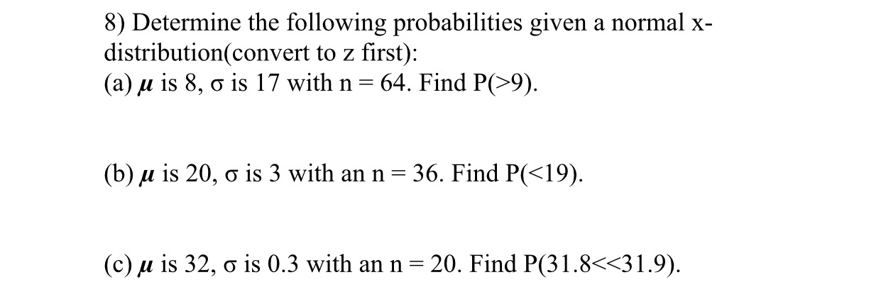 Answered 8 Determine The Following Bartleby