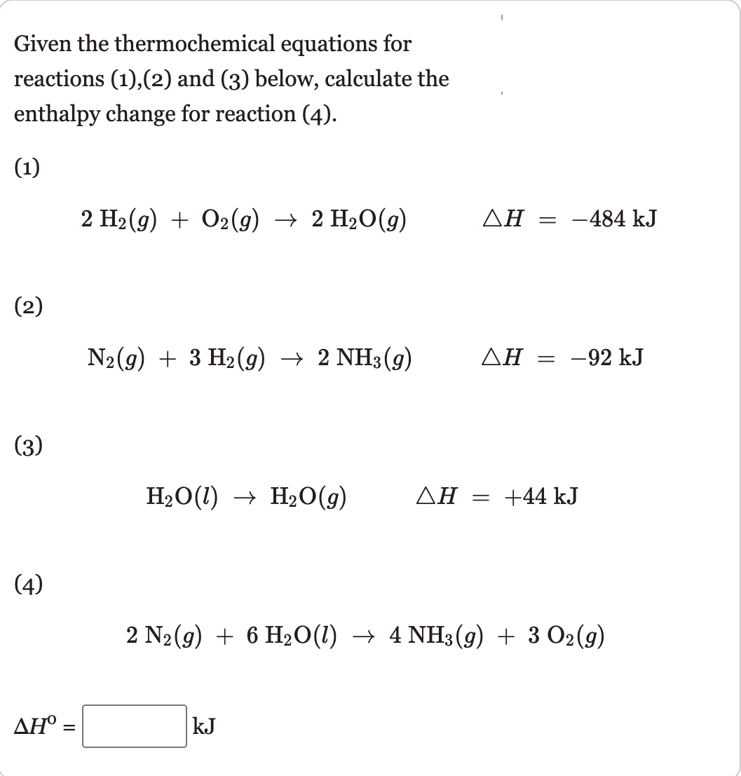 answered-given-the-thermochemical-equations-for-bartleby