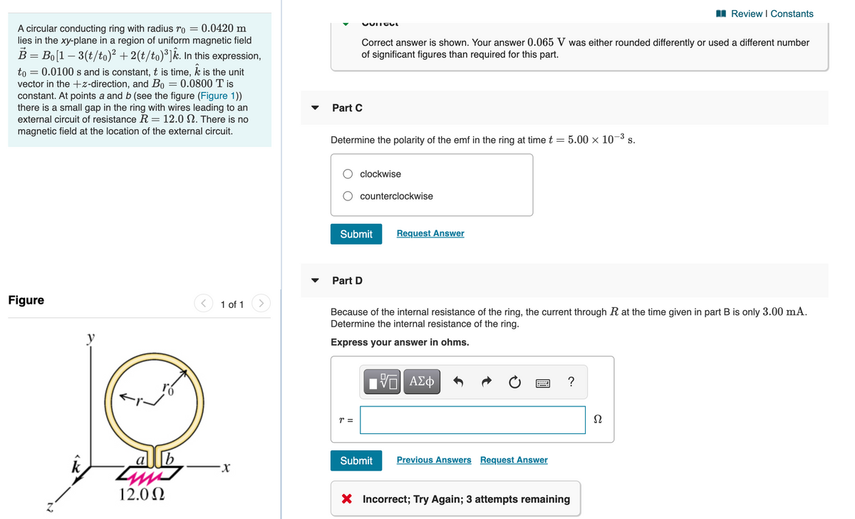 Answered I Review I Constants A Circular Bartleby