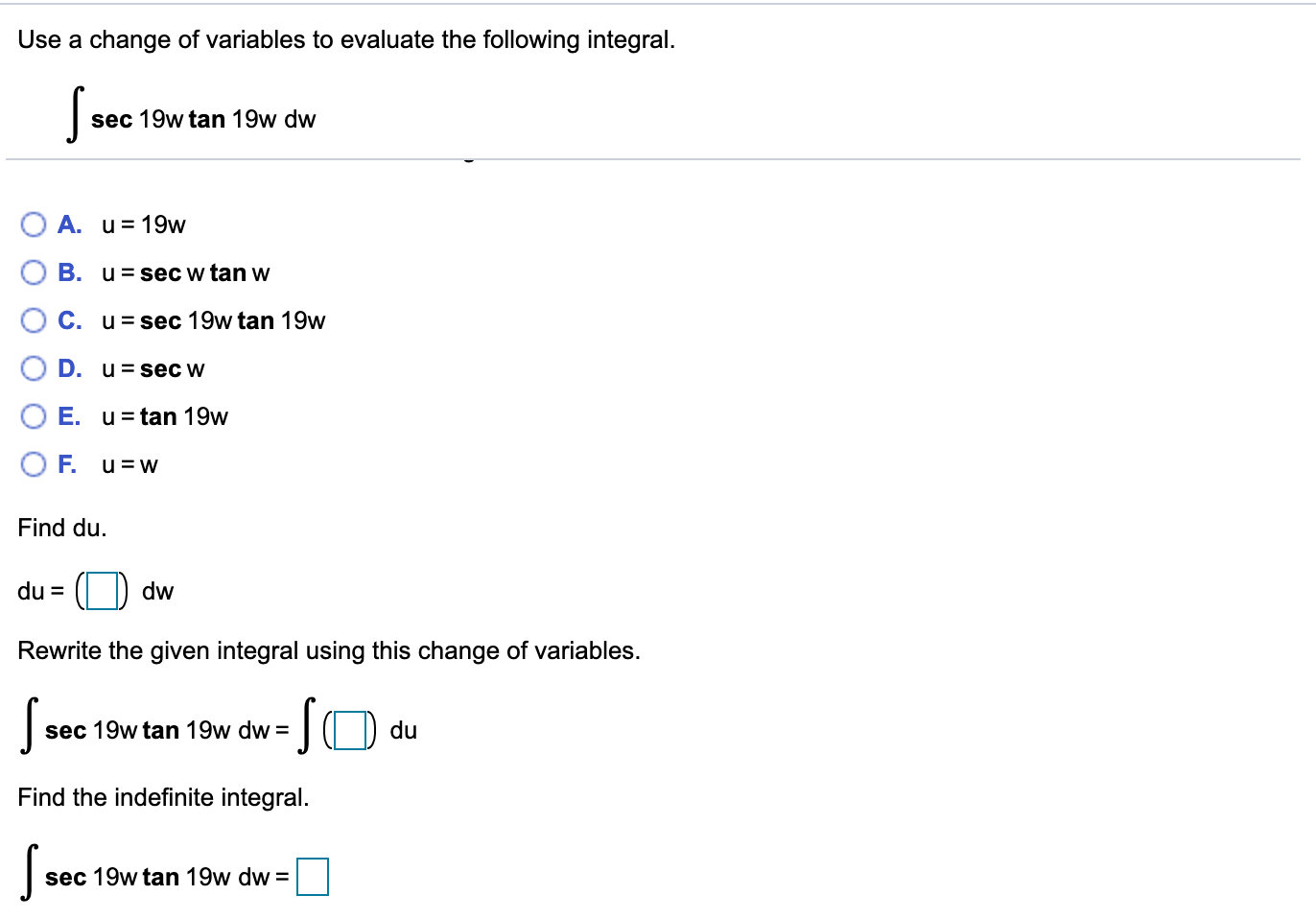 Answered Use A Change Of Variables To Evaluate Bartleby