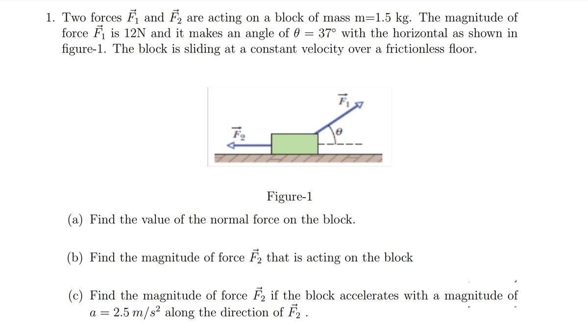 Answered: (a) Find the value of the normal force  bartleby