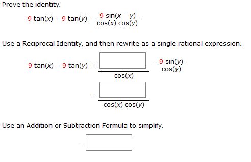 Answered Prove The Identity 9 Sin X Y Cos X Bartleby