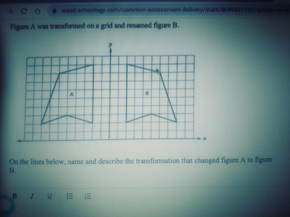 Answered: Figure A Was Transformed On A Grid And… | Bartleby