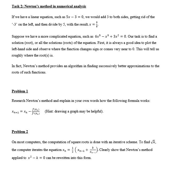 Answered Research Newton S Method And Explain In Bartleby