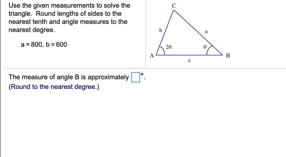 Answered: Use the given measurements to solve the… | bartleby